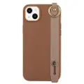 Mtp Products Candy Color iPhone 14 Plus TPU-deksel med Håndstropp - Kaffe