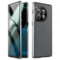 Mtp Products OnePlus 12 Magnetic Deksel med Herdet Glass - Sølv