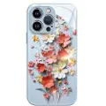 Mtp Products iPhone 13 Pro Hybrid-deksel med blomsterbukett - blå
