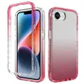 Mtp Products iPhone 16e Gradient Series Hybrid-deksel - Rød / Gjennomsiktig
