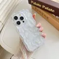 Mtp Products iPhone 14 Pro TPU-deksel med sommerfugler og perler - gjennomsiktig