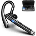 Mtp Products YYK-520 2nd Wireless Bluetooth 5.0 Single Ear Headset Car Earhook Business Earphone med ladeetui