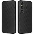 Mtp Products Sony Xperia 1 VI Flip-deksel - Karbonfiber - Svart