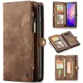 CASEME 2-i-1 Multifunksjonell Samsung Galaxy S10+ Lommebok-deksel - Brun