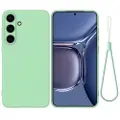 Mtp Products Samsung Galaxy S25 Flytende silikon-deksel med håndstropp - grønn