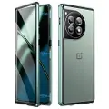 Mtp Products OnePlus 12 Magnetic Deksel med Herdet Glass - Mørkegrønn