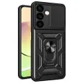 Mtp Products Samsung Galaxy S24 Hybrid-deksel med Roterende Ring med Kameraskjold - Svart