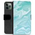 Mtp Products iPhone 11 Pro Premium Lommebok-deksel - Blå Marmor