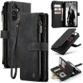 CASEME Samsung Galaxy A15 Caseme C30 Multifunksjonell Lommebok-deksel - Svart