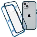 Mtp Products iPhone 14 Magnetisk Deksel med Herdet Glass - Blå