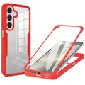 Mtp Products Samsung Galaxy A26 360 Beskyttelse Deksel - Rød / Klar