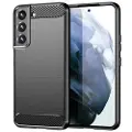 Mtp Products Samsung Galaxy S23 5G Børstet TPU-deksel - Karbonfiber - Svart