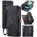 CASEME Samsung Galaxy S23 FE Caseme C30 Multifunksjonell Lommebok-deksel - Svart