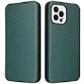 Mtp Products iPhone 14 Pro Max Flip-deksel - Karbonfiber - Grønn