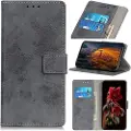 Mtp Products Vintage Series Motorola Edge (2021) Lommebok-deksel - Grå