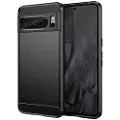 Mtp Products Google Pixel 8 Pro Børstet TPU Deksel - Karbonfiber - Svart