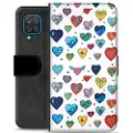 Mtp Products Samsung Galaxy A12 Premium Lommebok-deksel - Hjerter