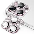 Mtp Products iPhone 15 Pro/15 Pro Max Hat Prince Glitter Kamera Linse Beskyttelse - Rosa