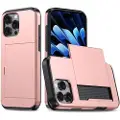 Mtp Products iPhone 16 Pro Max Hybrid-deksel med Skyvekortspor - Roségull