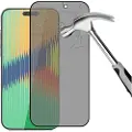 Mtp Products iPhone 15 Pro Max Privacy Full Cover Beskyttelsesglass - Svart Kant