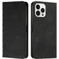 Mtp Products iPhone 16 Pro Max Rhombusmønster lommebokveske med magnetisk lukking - svart