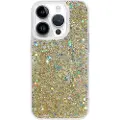 Mtp Products iPhone 15 Pro Glitter Flakes TPU-deksel - Gull