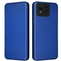 Mtp Products Asus Zenfone 11 Ultra Flip-deksel - Karbonfiber - Blå