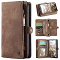 CASEME 2-i-1 Multifunksjonell Samsung Galaxy A53 5G Lommebok-deksel - Brun