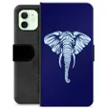 Mtp Products iPhone 12 Premium Lommebok-deksel - Elefant