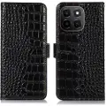 Mtp Products Honor X6c Crocodile Series Lommebok-deksel i Lær med RFID - Svart