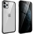 Mtp Products iPhone 11 Pro Magnetisk Deksel med Herdet Glass - Privacy - Sølv