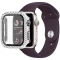 Mtp Products Rhinestone Dekorative Apple Watch SE (2022)/SE/6/5/4 Deksel med Skjermbeskytter - 40mm - Sølv
