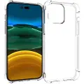 Mtp Products Støtsikkert iPhone 14 Pro Max TPU-deksel - Gjennomsiktig