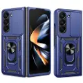 Mtp Products Samsung Galaxy Z Fold7 Hybrid-deksel med Roterende Ring med Kameraskjold - Blå