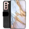 Mtp Products Samsung Galaxy S21 5G Premium Lommebok-deksel - Elegant Marmor
