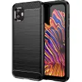 Mtp Products Samsung Galaxy Xcover6 Pro Børstet TPU-deksel - Karbonfiber - Svart