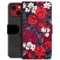 Mtp Products iPhone 13 Mini Premium Lommebok-deksel - Vintage Blomster