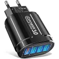 Mtp Products Universell 4-Port Rask Lading USB Power Lader - 48W - Svart