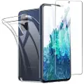 Saii 2-i-1 Samsung Galaxy S20 FE TPU-deksel & Beskyttelsesglass