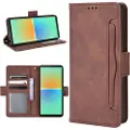 Mtp Products Sony Xperia 10 V Lommebok-deksel med Kortholder - Brun