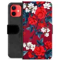 Mtp Products iPhone 12 mini Premium Lommebok-deksel - Vintage Blomster