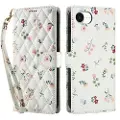 Mtp Products iPhone 16e Rombisk blomsterlommebok-etui - roser