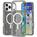 Mtp Products iPhone 17 Pro Max Stylish Glitter Series Hybrid-deksel - MagSafe-kompatibel - Svart