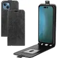 Mtp Products iPhone 14 Vertikal Flip-Deksel med Kortholder - Svart