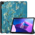 Mtp Products Lenovo Tab M10 Gen 3 Tri-Fold Series Smart Folio-etui - Hvit Blomster