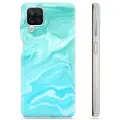Mtp Products Samsung Galaxy A12 TPU-deksel - Blå Marmor