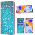 Mtp Products Wonder Series Xiaomi Redmi 10C Lommebok-deksel - Hvit Blomster