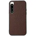 Mtp Products Sony Xperia 5 IV TPU-deksel - Carbon Fiber - Brun