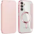 Mtp Products Samsung Galaxy A15 Flip-deksel med kortspor - MagSafe-kompatibel - Rosa