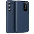 Mtp Products Samsung Galaxy S22 5G Smart Clear View Flip-etui med kortspor - Safir